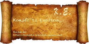 Komjáti Evelina névjegykártya